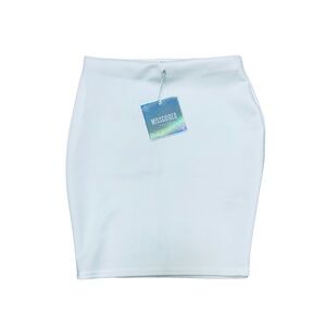 Missguided White Scuba Mini Skirt